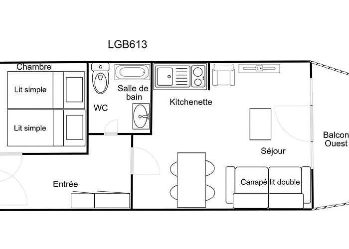 Confortable 2 Pieces, Skis Aux Pieds, Animaux Admis - Fr-1-182a-37 公寓